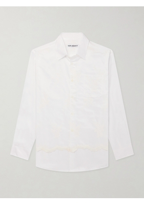 Our Legacy - Vast Layered Embroidered Cotton-Poplin Shirt - Men - White - IT 44