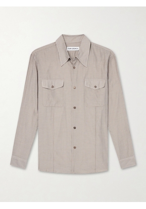 Our Legacy - Plough Checked Cotton and Silk-Blend Shirt - Men - Brown - IT 44