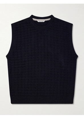 A Kind Of Guise - Tembe Cable-Knit Cotton Vest - Men - Black - S