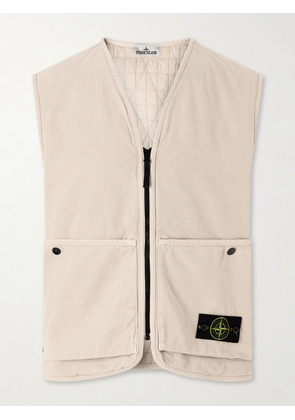 Stone Island - Logo-Appliquéd Panama Cotton Gilet - Men - Neutrals - S