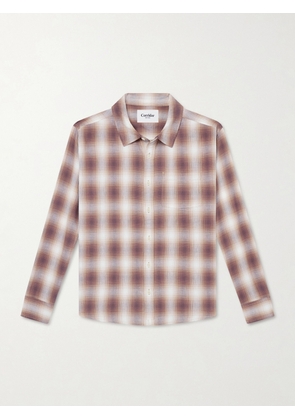 Corridor - Driftwood Checked Cotton Shirt - Men - Brown - S