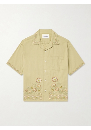 Corridor - Augusta Embroidered Cotton Shirt - Men - Green - S