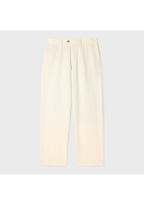 Paul Smith Relaxed-Fit Ecru Cotton-Linen Chinos White