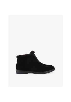 Womens Carvela Fia Lined Flat Suede Ankle Boots