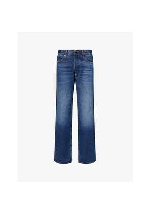 Womens Frame x Amelia Gray The Gray Wide-Leg Denim Jeans