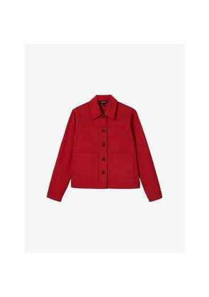 Womens Whistles Mia Patch-Pocket Cotton and Lyocell Jacket