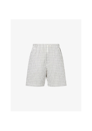 Mens Jacquemus Le Calecon Striped Cotton Shorts