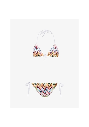 Womens Missoni Zig Zag Raschel-Knit Bikini Set