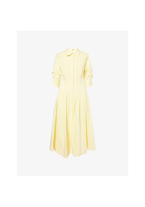 Womens Simkhai Jazz Pintuck Cotton Midi Dress