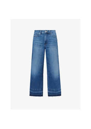 Womens Good American Good Waist Palazzo Stretch-Denim Jeans