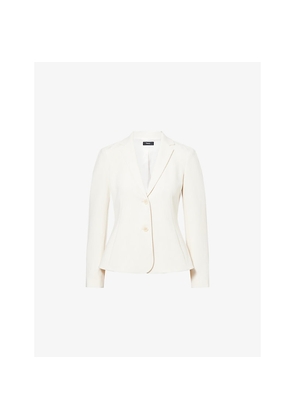 Womens Theory Shaped Single-Breasted Crepe Blazer