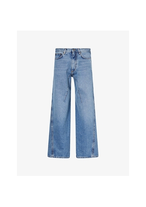Mens Off-White Twisted Flared-Leg Denim Jeans