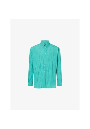 Mens Willy Chavarria Veterano Long-Sleeve Cotton-Blend Shirt