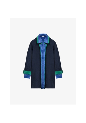 Womens Loewe Layered-Panel Striped Cotton-Blend Mini Dress