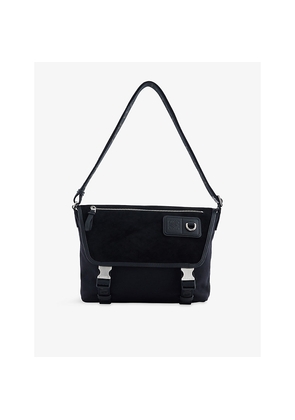 Mens Loewe Medium Flex Messenger Canvas and Suede Shoulder Bag