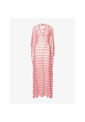 Womens Missoni V-Neck Raschel Lace Knit Kaftan