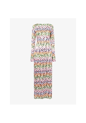 Womens Missoni Chevron Open-Back Knitted Maxi Dress
