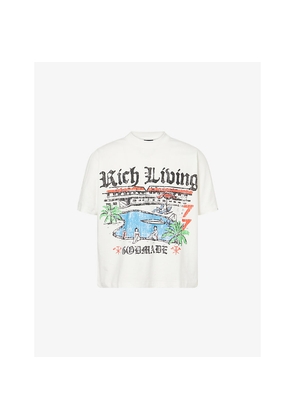 Mens Godmade Rich Living Graphic-Print Cotton T-Shirt