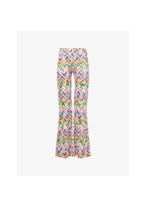 Womens Missoni Chevron Flared Knitted Trousers