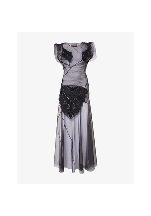 Womens Vivienne Westwood Justina Appliquéd Mesh Maxi Dress