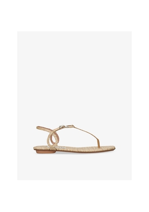 Womens Aquazzura Almost Bare Woven Sandals