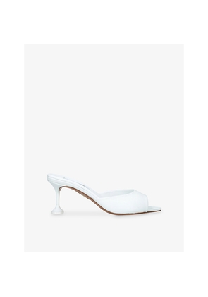 Womens Aquazzura Bisous 65 Leather Mules