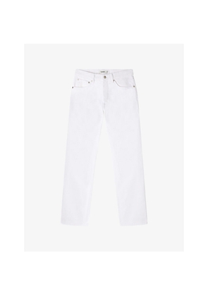 Mens Sandro Tapered-Leg Mid-Rise Denim Jeans