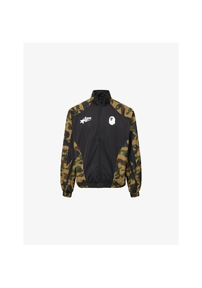 Mens A Bathing Ape Camo-Print Funnel-Neck Shell Jacket