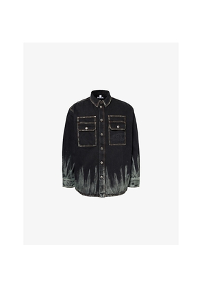 Mens Off-White Acid Military Denim Shirt