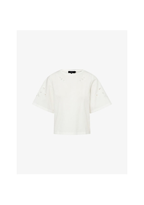 Womens Weekend Max Mara Embroidered Cotton Top