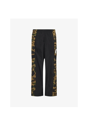 Mens A Bathing Ape Camo-Print Woven-Shell Track Pants