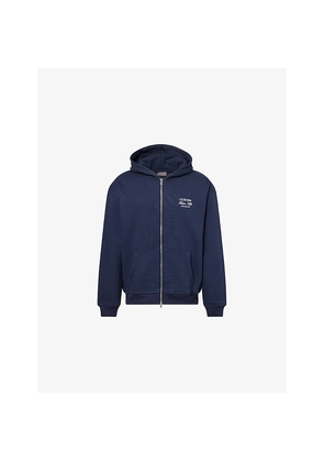 Mens Club 1984 Hidden Hills Logo-Embroidered Cotton Hoody