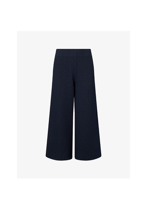 Womens Me And Em Curling Crosses Jacquard Cropped Trousers