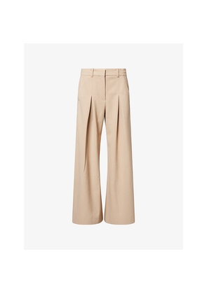 Womens Me And Em Ultimate Wide-Leg Pleated Woven Trousers