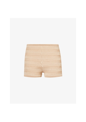 Womens Devon Windsor Grazia Metallic Knit Shorts