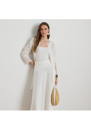 Paisley-Eyelet Cotton Tunic Jacket