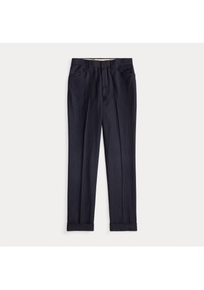 Slim Pinstripe Flannel Western Trousers