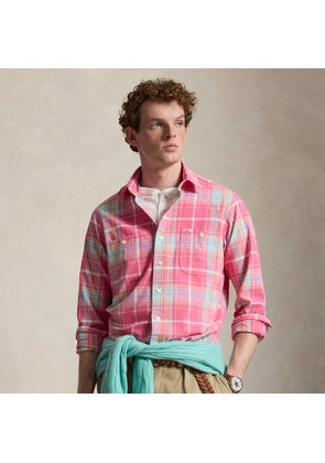 Classic Fit Plaid Chino Workshirt