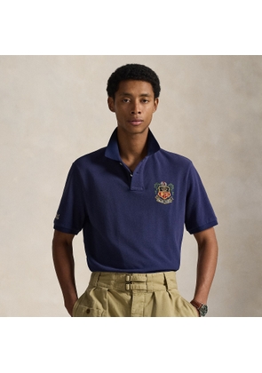 Classic Fit Embroidered Mesh Polo Shirt