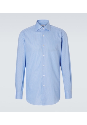 Brioni Striped cotton poplin shirt