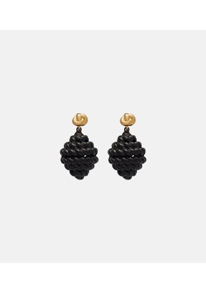 Toteme Rope gold-plated enamel drop earrings
