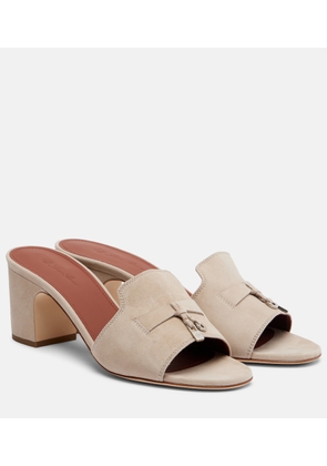Loro Piana Suede mules