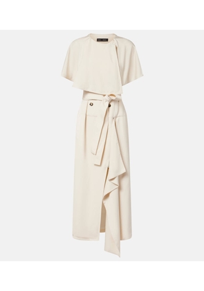 Proenza Schouler Isolde caped twill midi dress