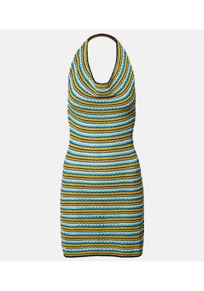 Staud Greta striped cotton minidress