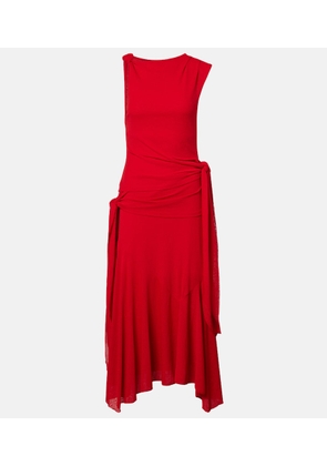 Ganni Draped asymmetric midi dress