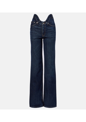 Jean Paul Gaultier Curved bootcut jeans