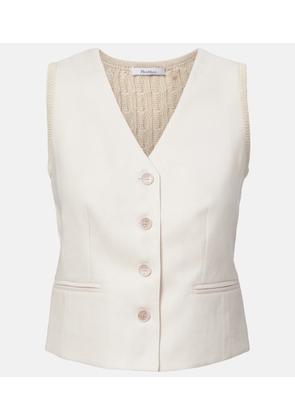 Max Mara Calibri cable-knit linen vest