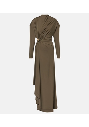 Bottega Veneta Gathered crepe jersey maxi dress