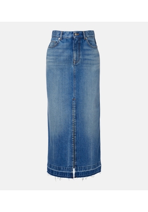Givenchy High-rise denim midi skirt