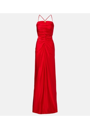 Max Mara Oggetti ruched halterneck bustier gown